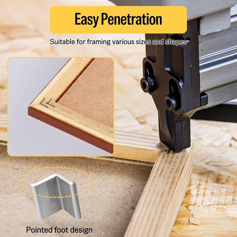 Meite Picture Frame Nails 3/8-Inch Length V1010 - Hardwood V Nails 10.3mm Diameter for Wood Corner Framing, Compatible with V1015B Nailer Joiner Gun (5-Boxes-Pack) - Image 4